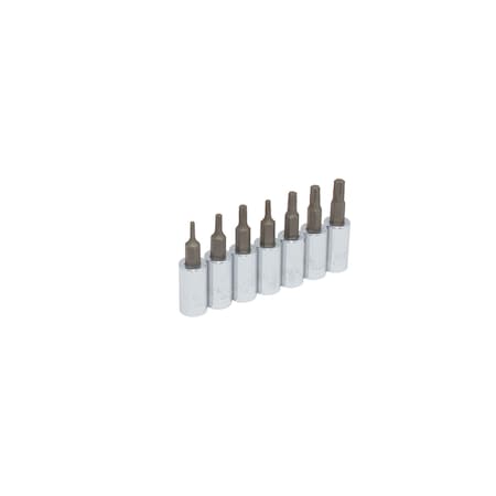 Urrea 1/4" Drive Short Bit, Torx(R), 7 pcs 4739C